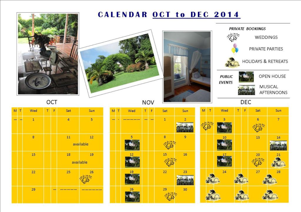 Golden Grove Calendar
